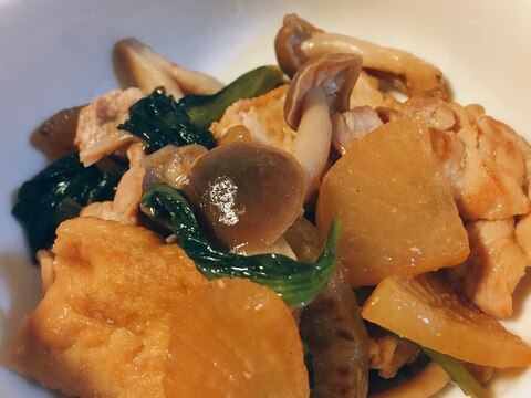 豚バラ大根と小松菜の炒め煮